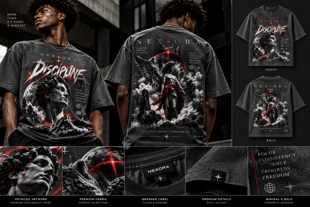 Discipline Graphic T-Shirt — Motivational Warrior Art Tee