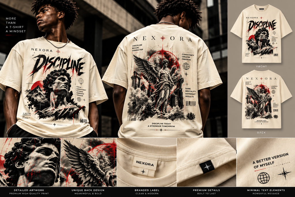 Discipline Graphic T-Shirt — Motivational Warrior Art Tee
