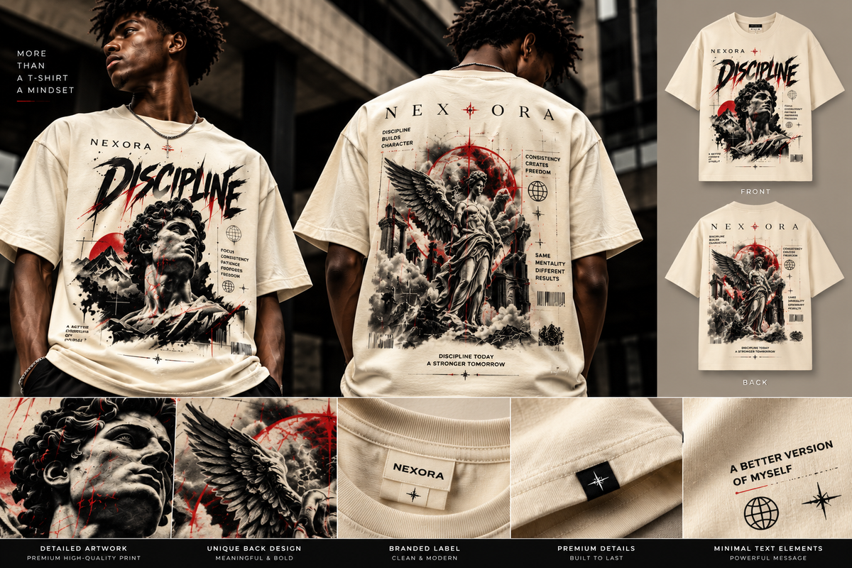 Discipline Graphic T-Shirt — Motivational Warrior Art Tee