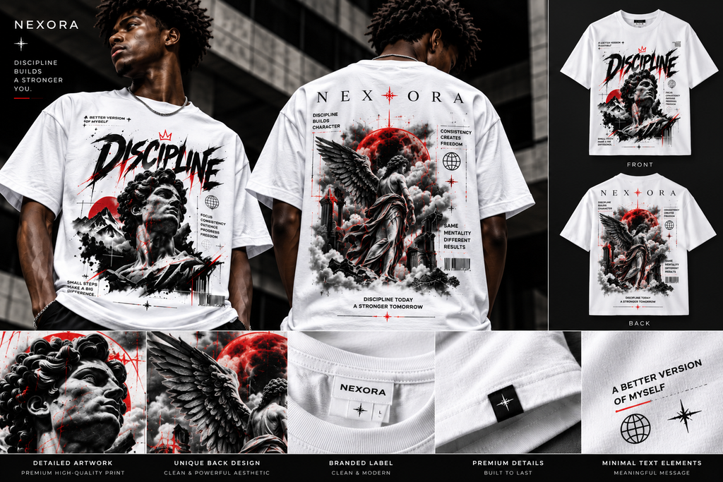 Discipline Graphic T-Shirt — Motivational Warrior Art Tee