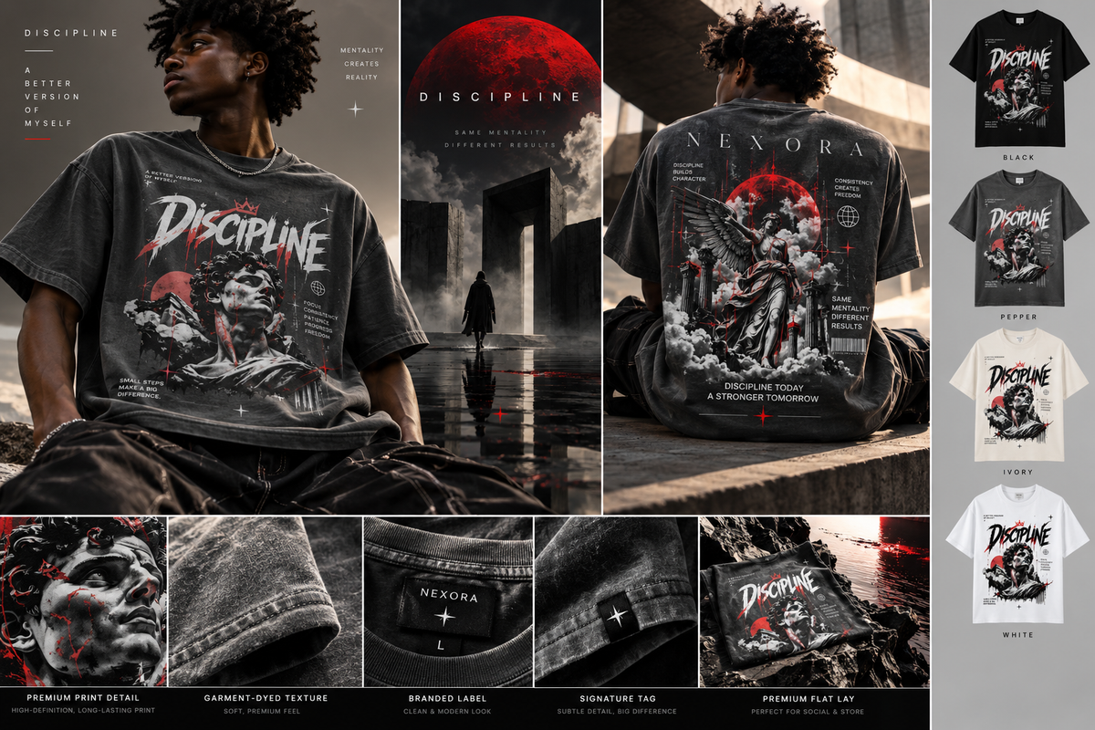 Discipline Graphic T-Shirt — Motivational Warrior Art Tee