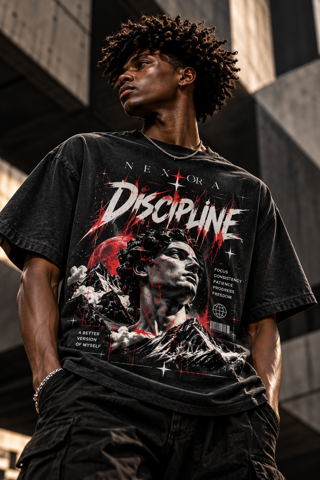 Discipline Graphic T-Shirt — Motivational Warrior Art Tee