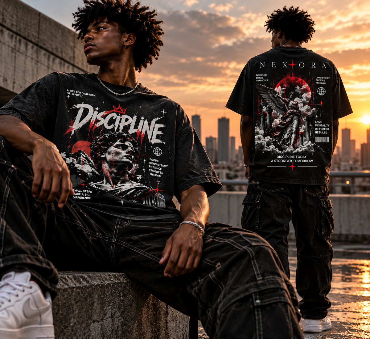 Discipline Graphic T-Shirt — Motivational Warrior Art Tee