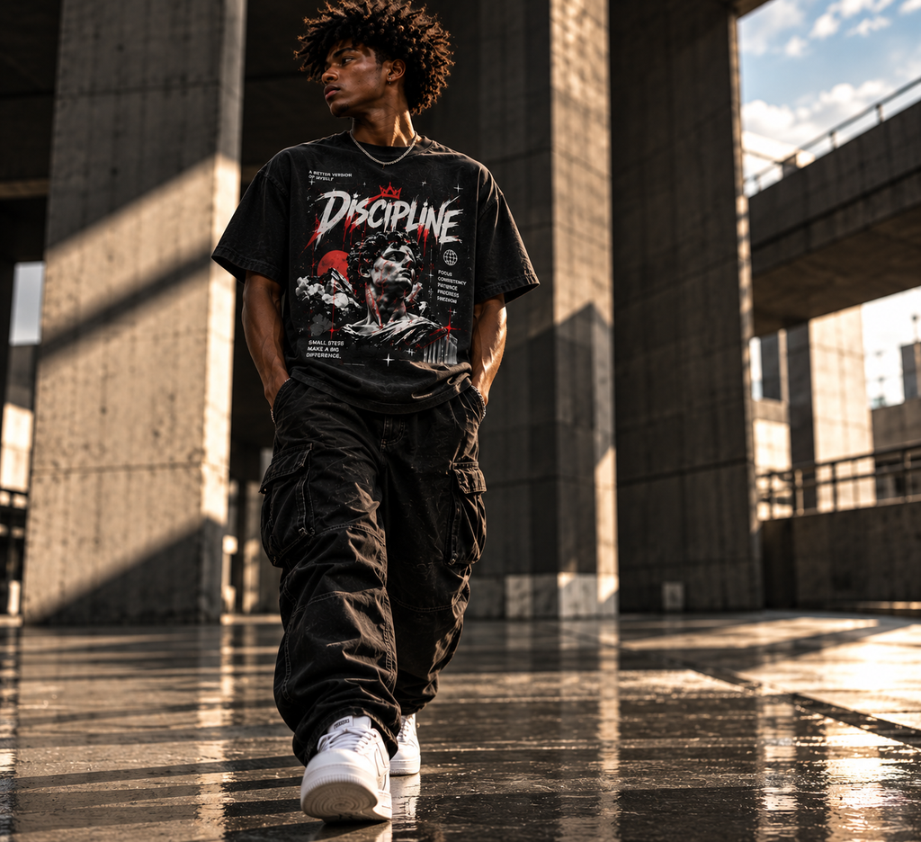 Discipline Graphic T-Shirt — Motivational Warrior Art Tee