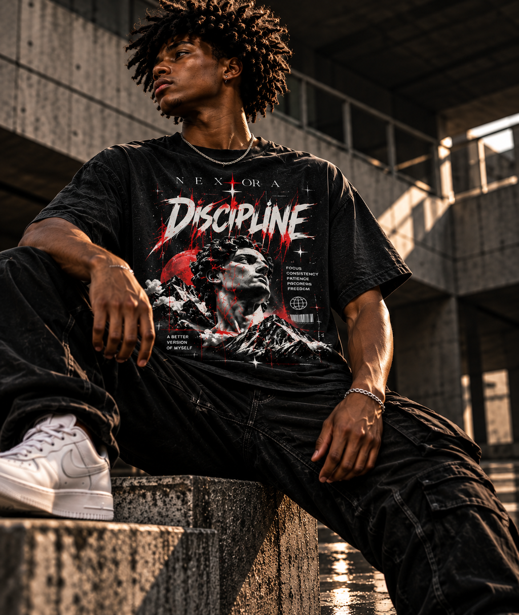 Discipline Graphic T-Shirt — Motivational Warrior Art Tee