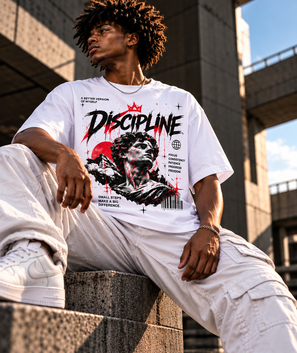 Discipline Graphic T-Shirt — Motivational Warrior Art Tee
