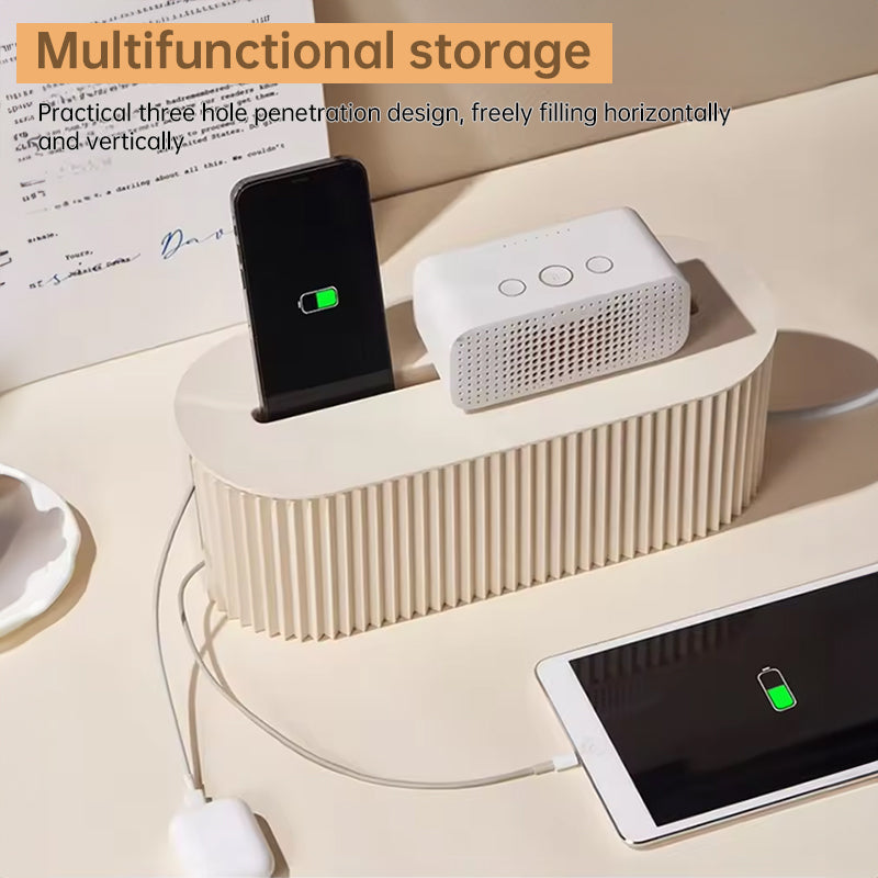 Cable management organizer box, an accessory for power strips and home - office power cables